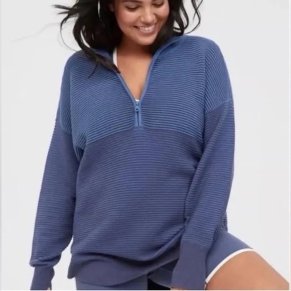 aerie Sweaters - Aerie Blue Half-Zip Sweater